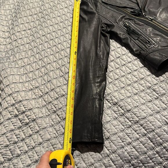 JOIE Ailey Black Lamb Skin Moto Jacket Size Small - Picture 8 of 16